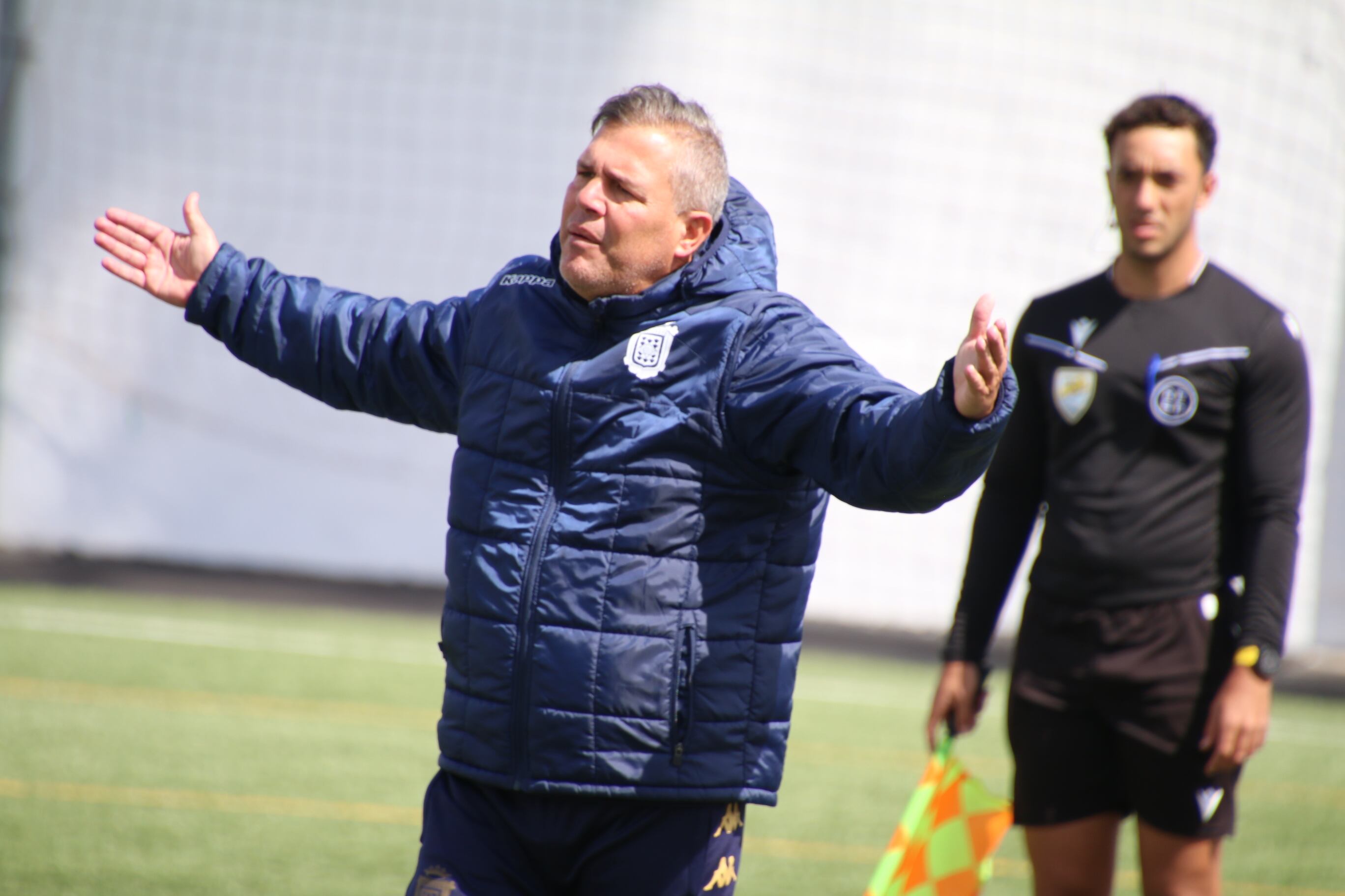 Juan Carlos Socorro durante un partido de la UD Lanzarote.