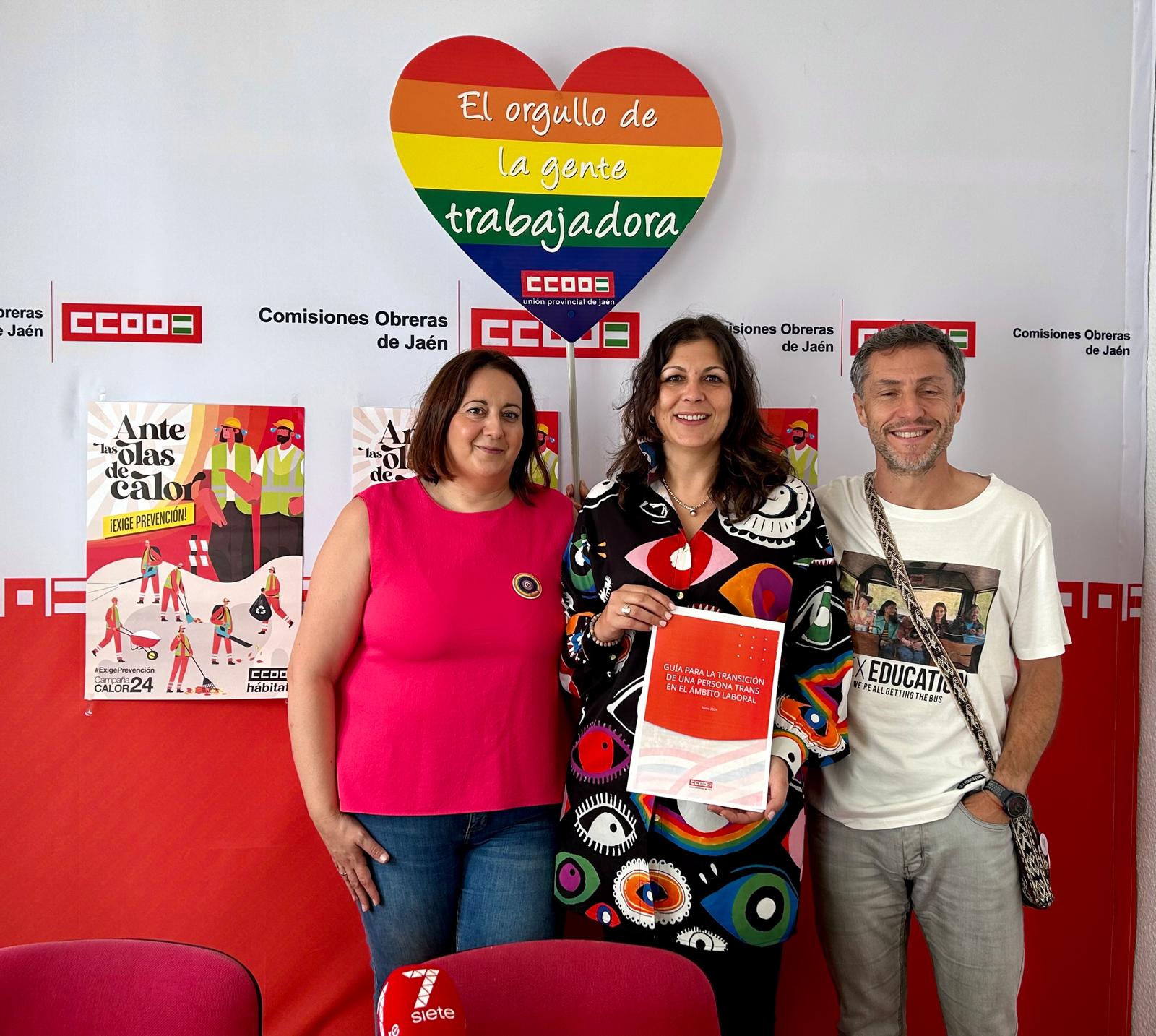 CCOO Jaén durante la presentación de la Guía para salvaguardar los derechos laborales de las personas trans