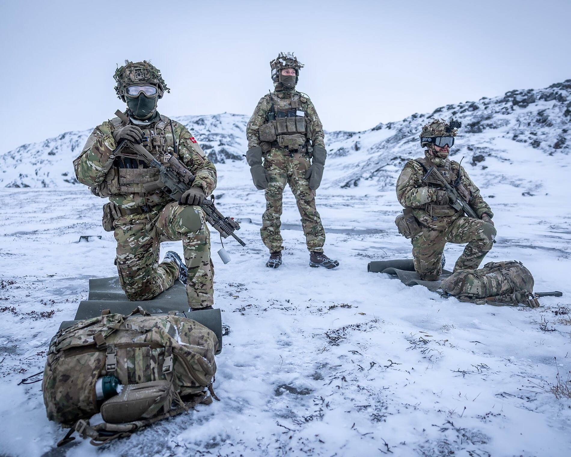 Soldados daneses desplegados en Groenlandia esta semana