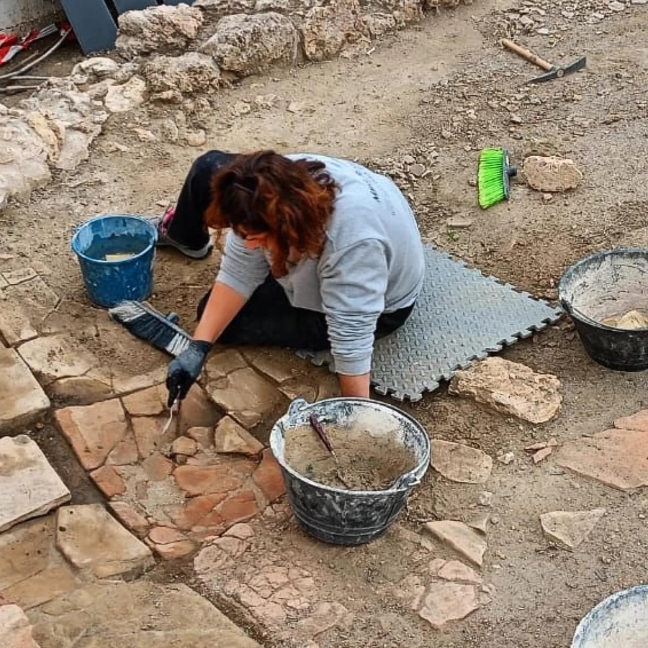 Trabajos en el yacimiento romano de Benalmádena