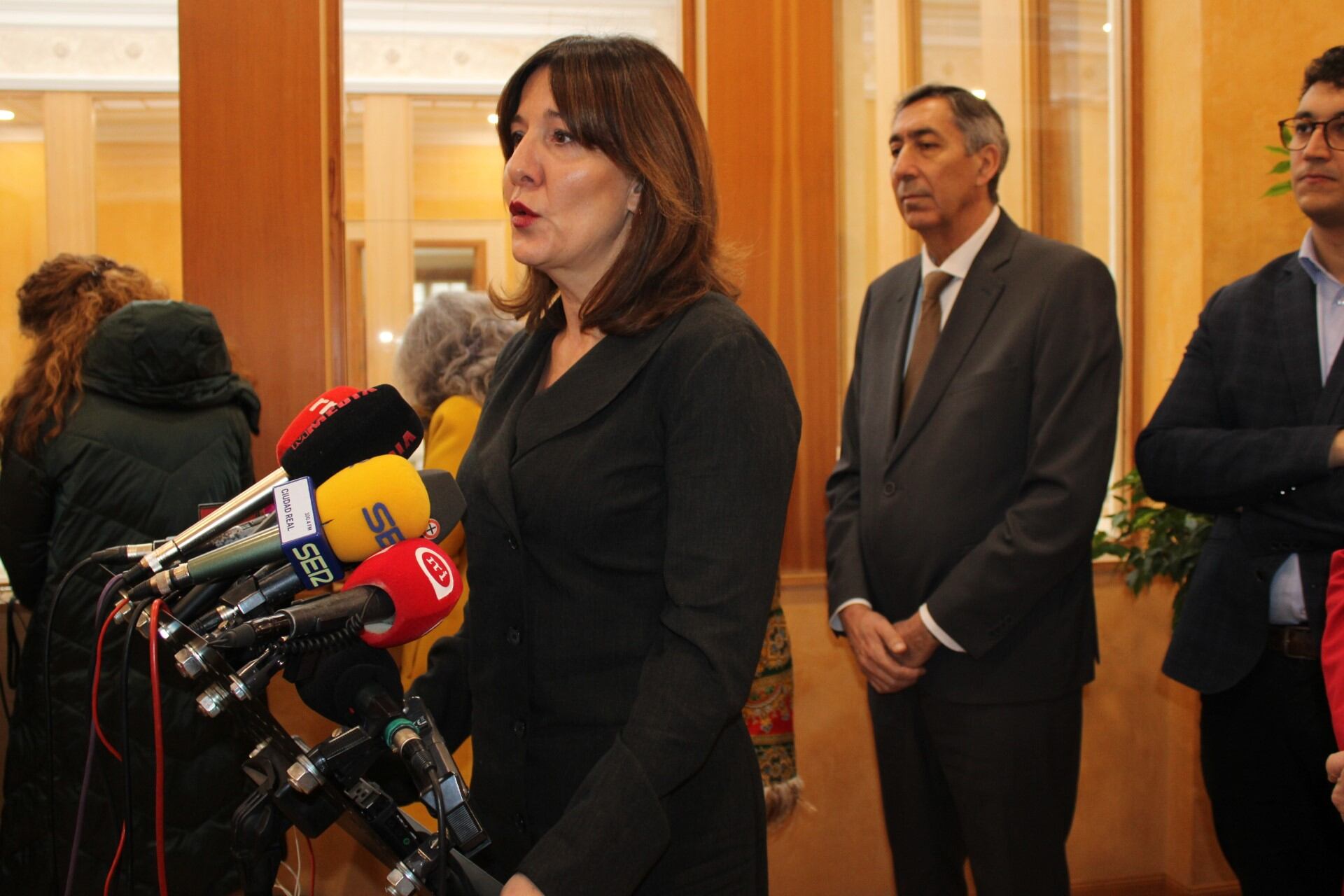 Blanca Fernández, delegada de la Junta durante su comparecencia este miércoles