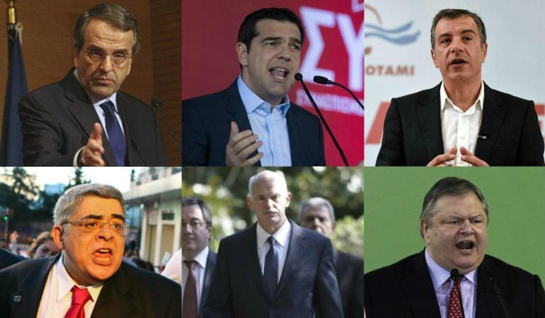 Principales candidatos en las elecciones griegas