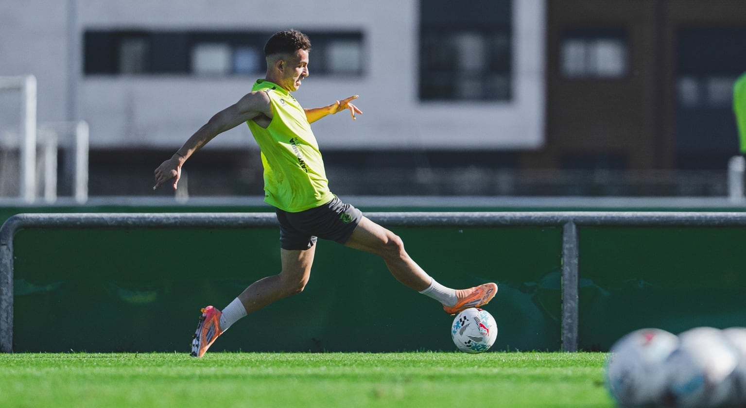 Iñigo Vicente, en un entrenamiento.