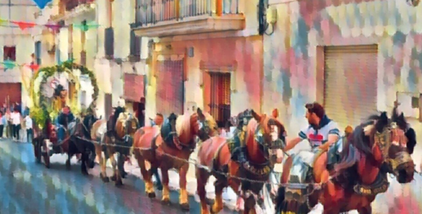 Interpretación artística de la romería de La Llosa de Ranes