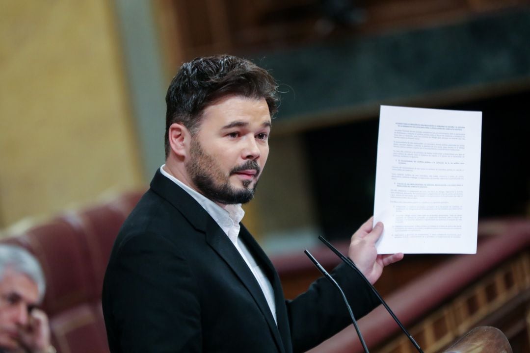 El portavoz de ERC, Gabriel Rufián, en una imagen de archivo