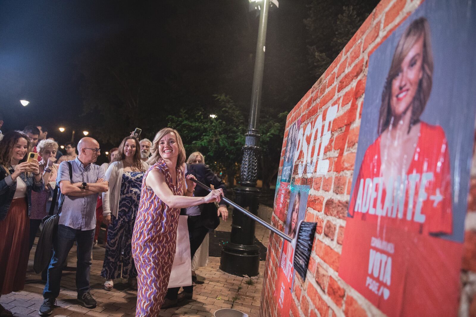 Pegada de carteles 23J - Pilar Alegría PSOE