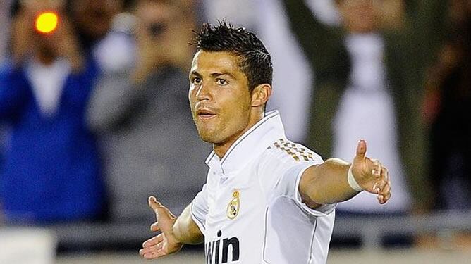 Cristiano Ronaldo durante el partido en Los Angeles ante el Galaxy disputado en julio de 2011.