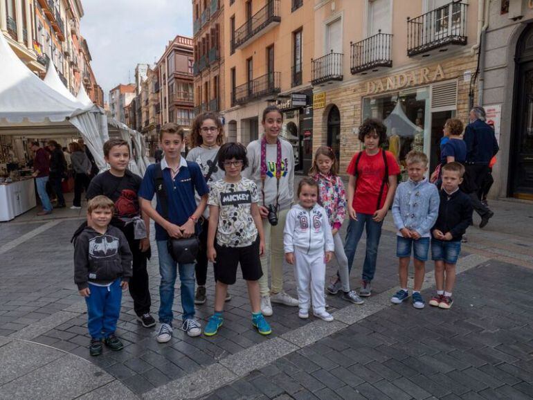 Participantes en el rally infantil de fotografía de Palencia