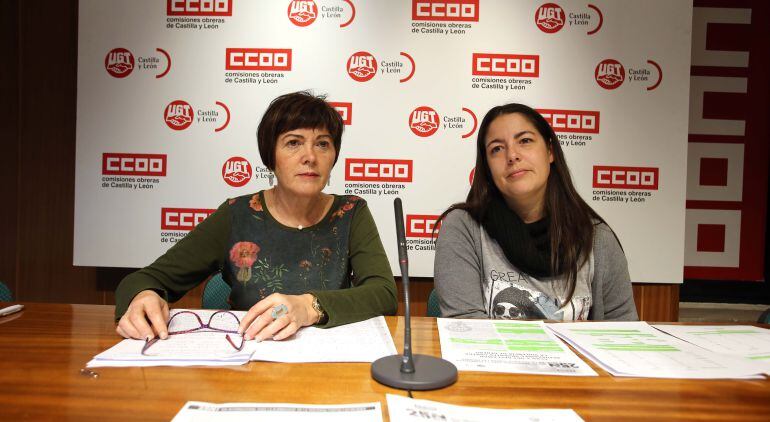 Rueda de prensa ofrecida por UGT y CCOO sobre violencia machista