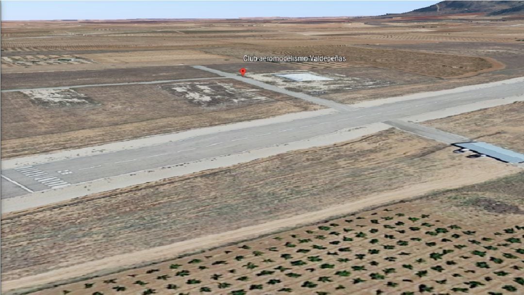 Imagen en 3D del Aeródromo Manuel Sánchez de Valdepeñas (Ciudad Real) 