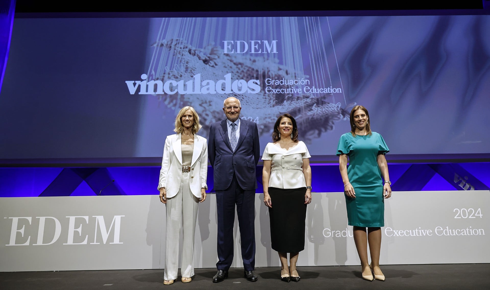 Cristina Garmendia, Juan Roig, Hortensia Roig y Elena Fernández en la Graduación EDEM de los programas de Executive Education  2024