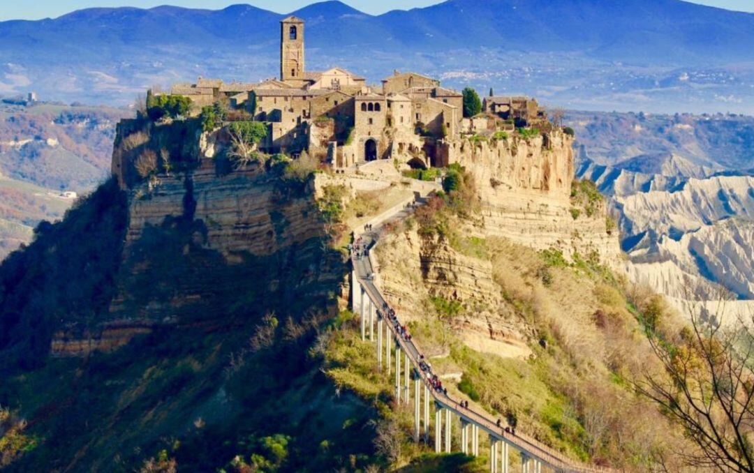 Civita di Bagnoregio en una foto publicada en Google.