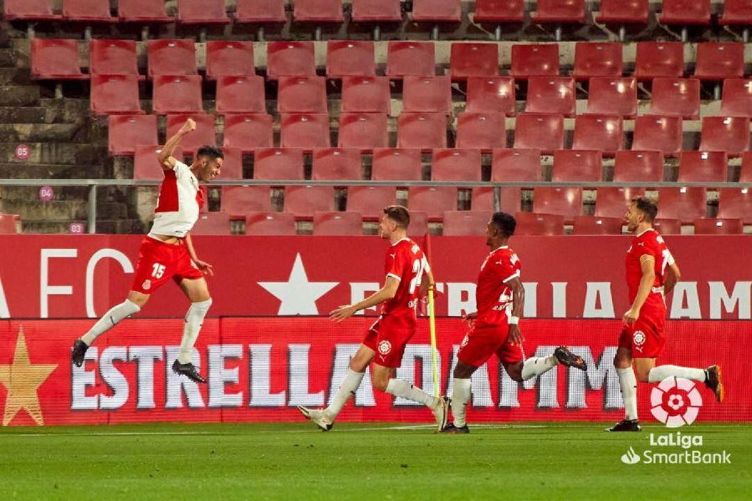 Juanpe celebra el gol.