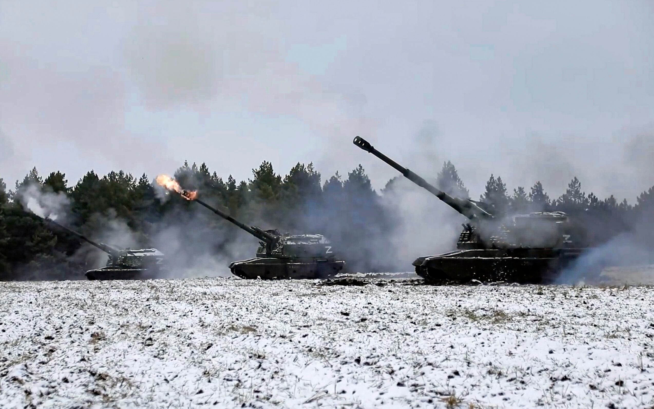 Tanques rusos en la región de Donetsk