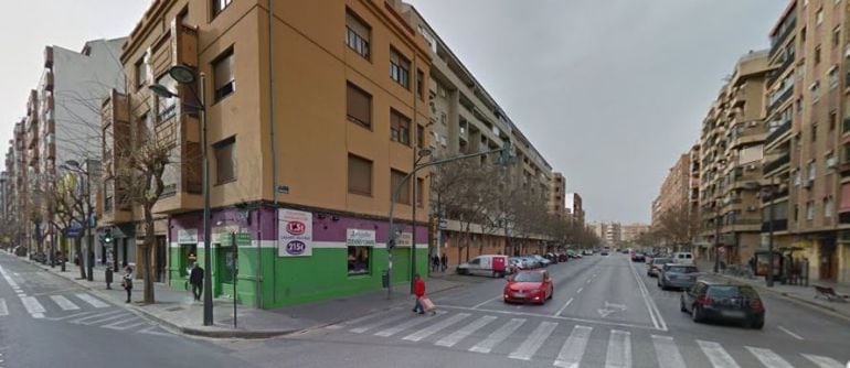 Lugar del atropello. Cruce de la Avenida Peset Aleixandre y Camino de Moncada.