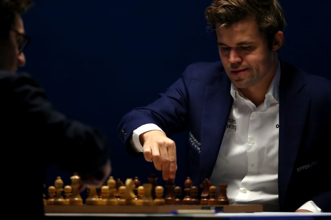 Magnus Carlsen, durante el mundial de ajedrez