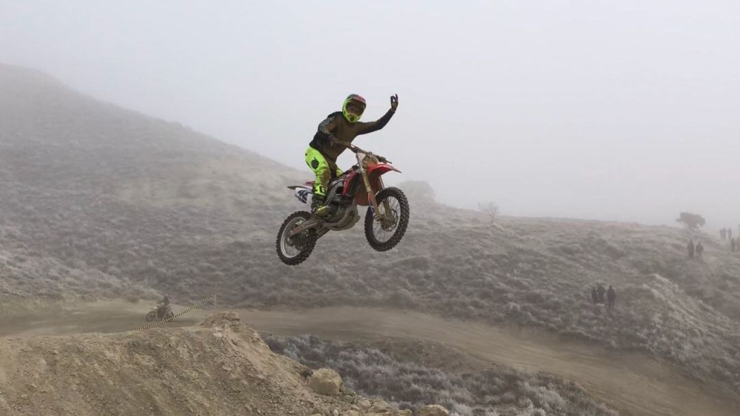 Imagen de archivo de una de las pruebas del Campeonato Provincial de Motocross celebrado en Torquemada