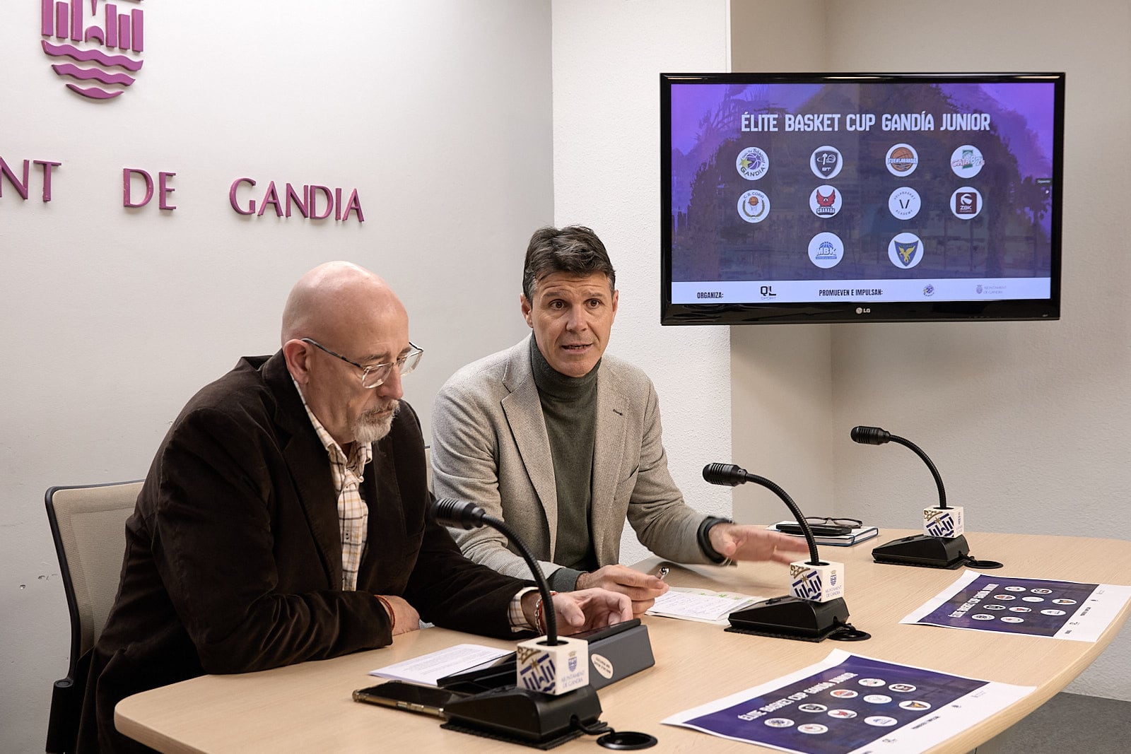 Presentación del torneo de élite de baloncesto sub-17 'Basket Cup Gandia Junior'. / Natxo Francés