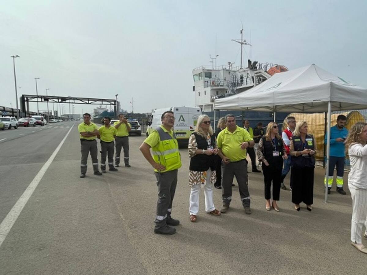 El puerto de Algeciras, escenario de un simulacro de emergencias