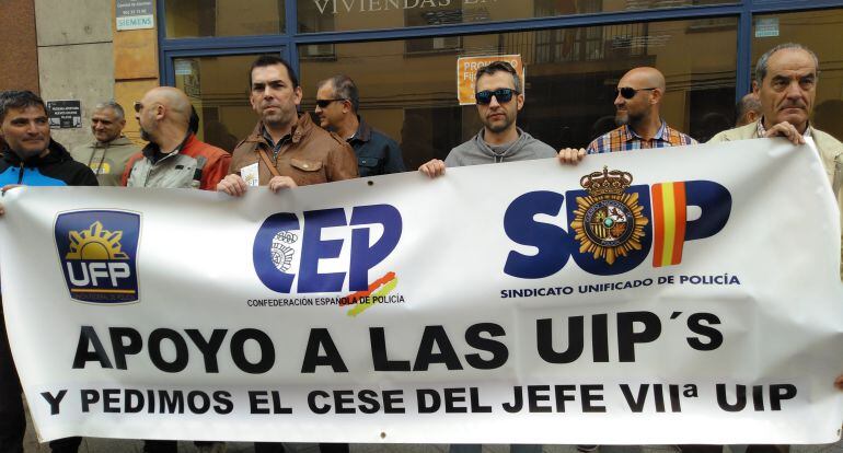 Protesta de los sindicatos policiales en Valladolid