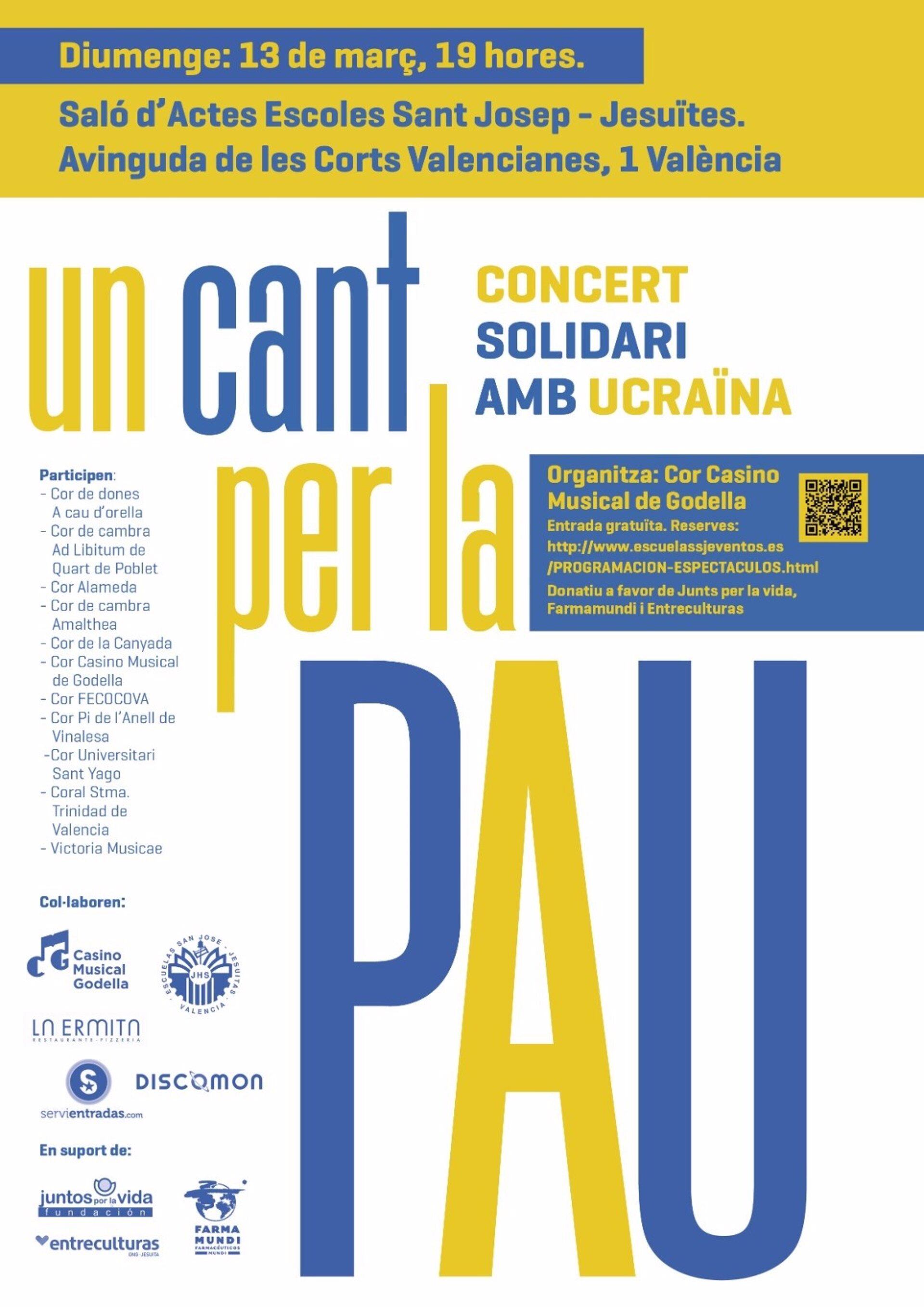 Cartel del concierto &#039;Un cant per la pau&#039;