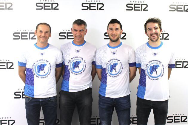 Pablo Caballero, Fernando Coloma, Alberto Sanz y José Vicente Soler del equipo de Media Maratón de la Universidad de Alicante