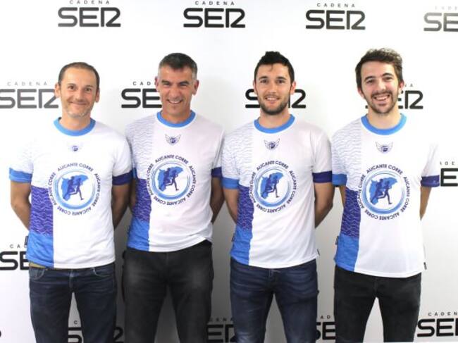 Pablo Caballero, Fernando Coloma, Alberto Sanz y José Vicente Soler del equipo de Media Maratón de la Universidad de Alicante