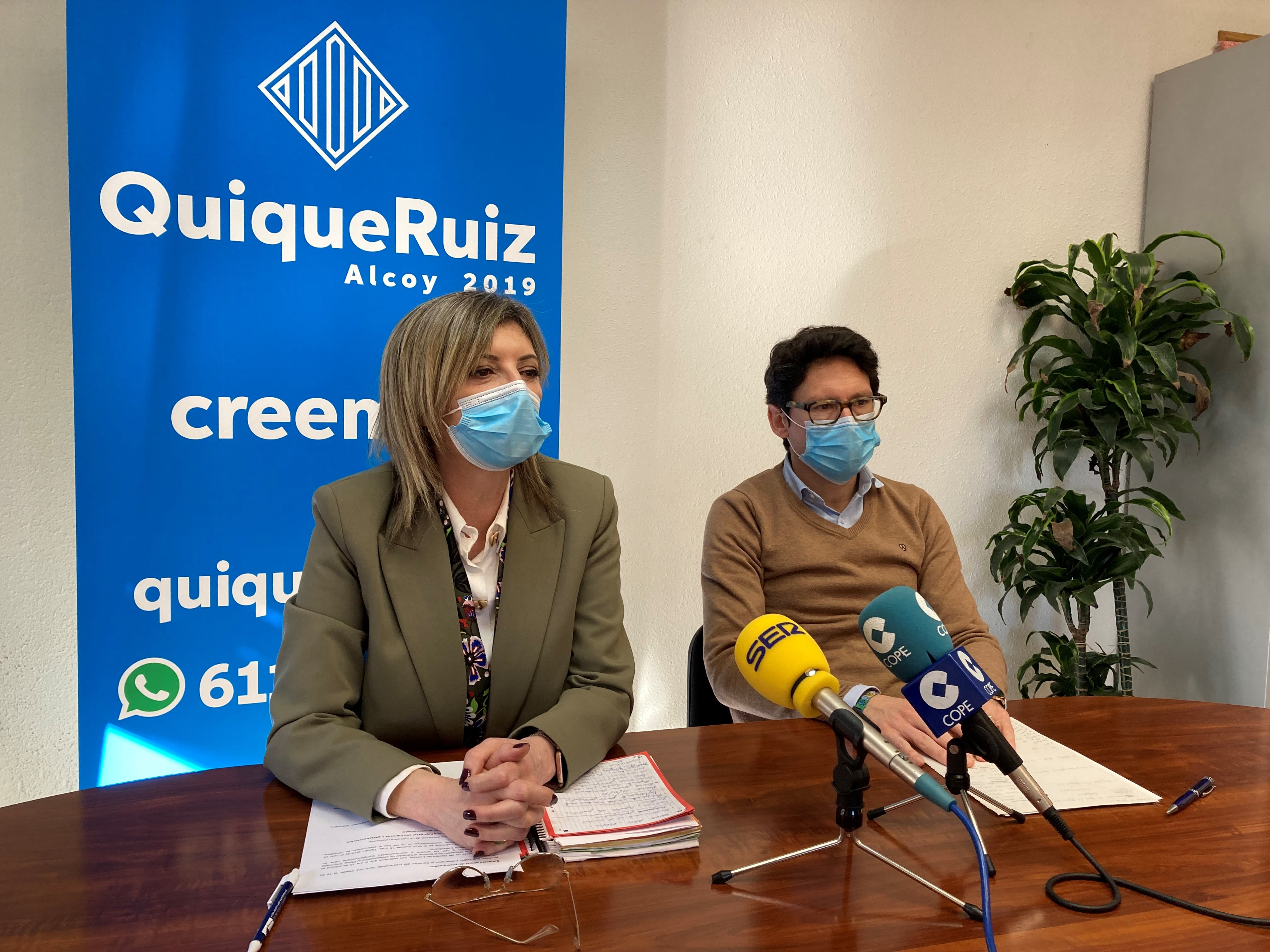 Amalia Payá y Quique Ruíz concejales del PP en Alcoy