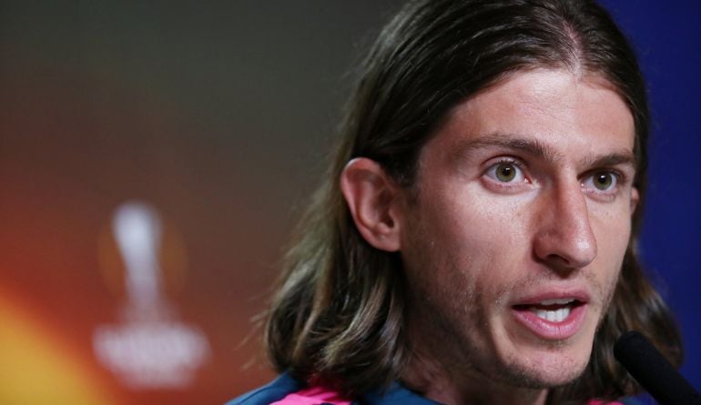 Filipe Luis, en el Media Day del Atlético de Madrid