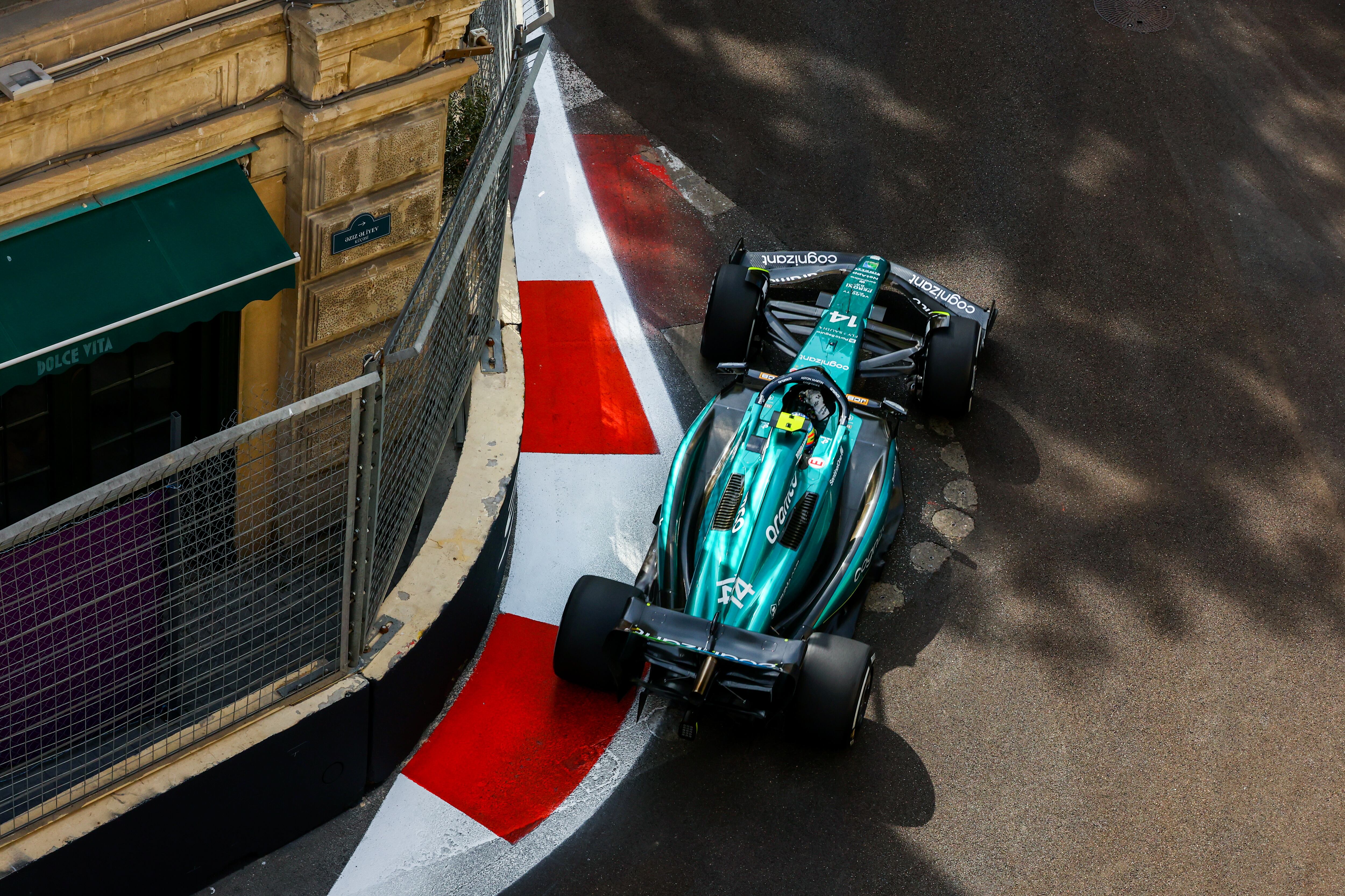 Fernando Alonso, durante el GP de Azerbaiyán.