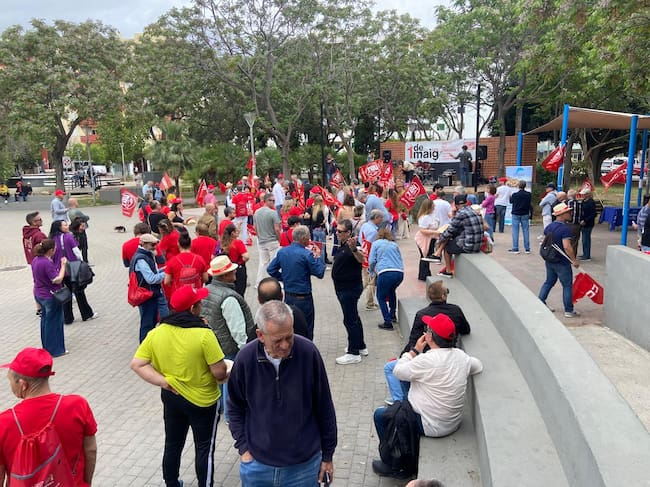 Un momento durante la concentración