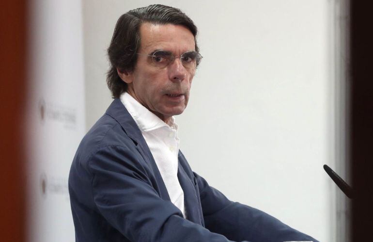 El expresidente del Gobierno,José María Aznar, durante su conferencia magistral en un curso organizado por FAES en El Escorial el pasado día 6 de julio