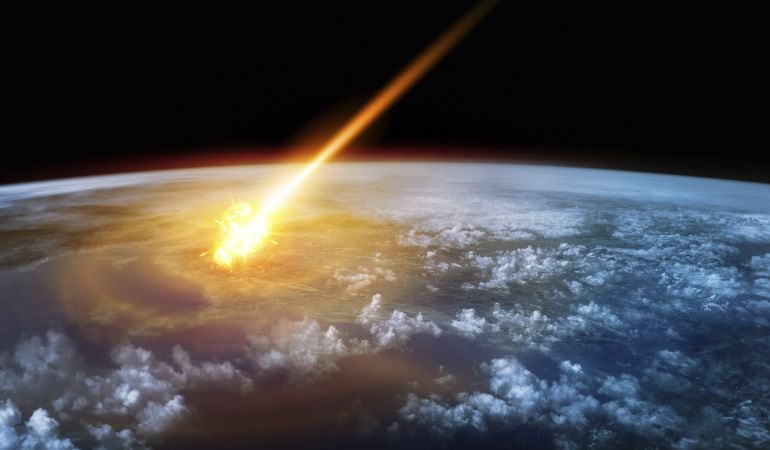 Un meteorito gigante impacta contra la tierra