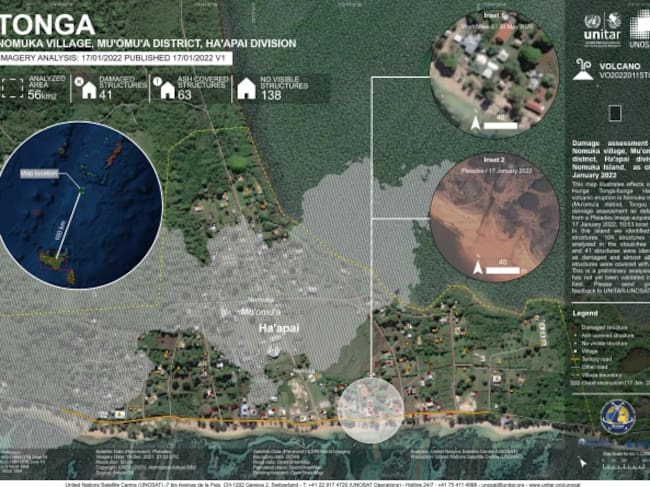 Centro de Satélites de la ONU (UNOSAT).