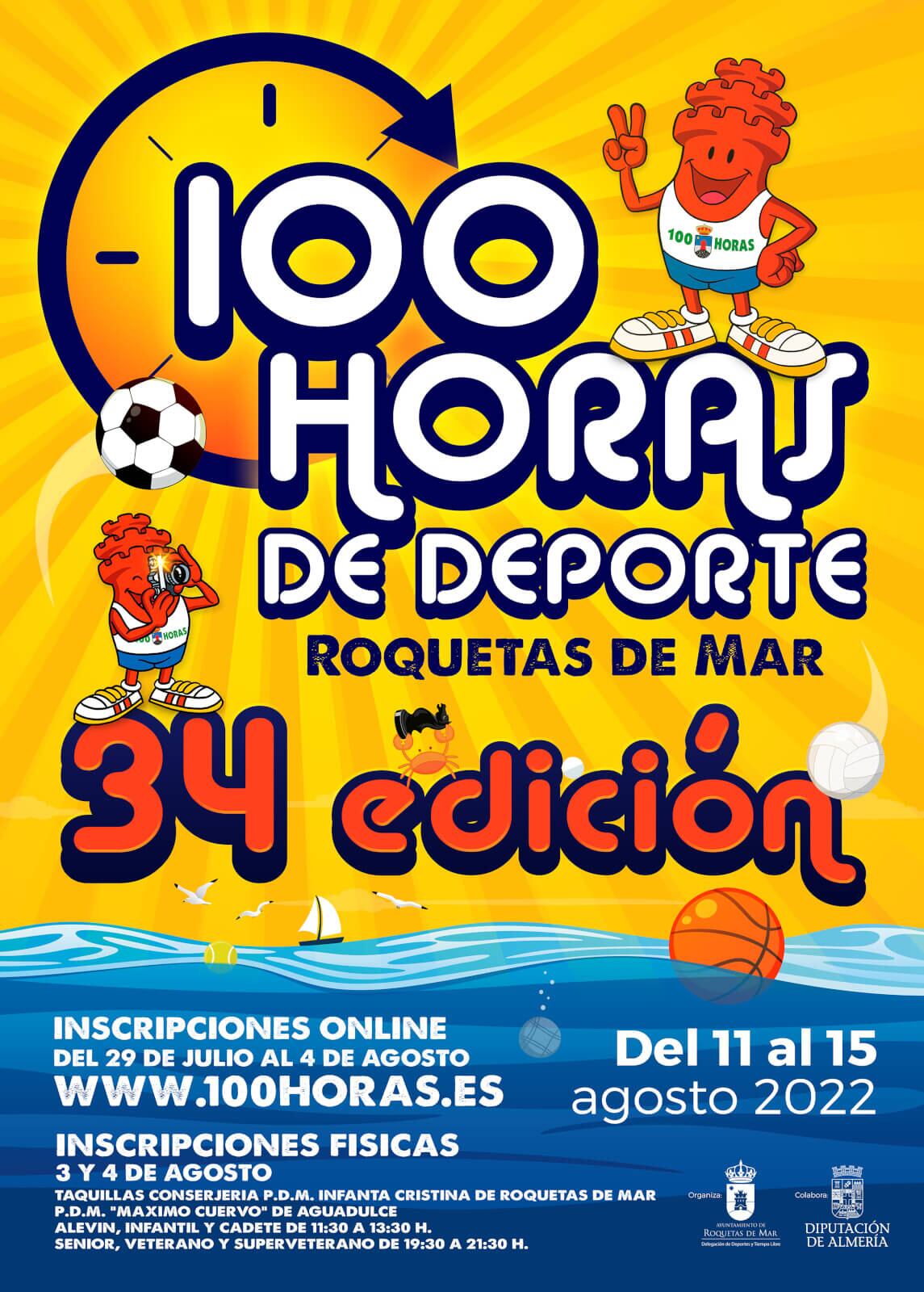 Cartel del gran evento deportivo de Roquetas de Mar.