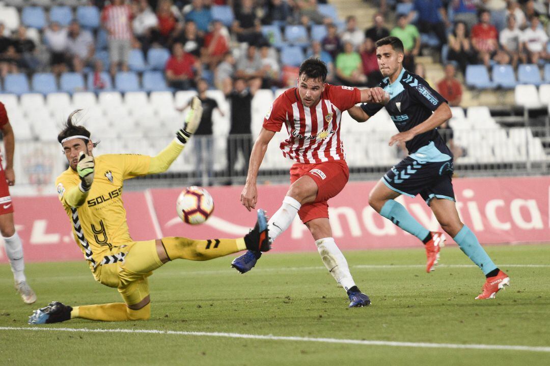 Álvaro Giménez en el Almería-Albacete del pasado campeonato.