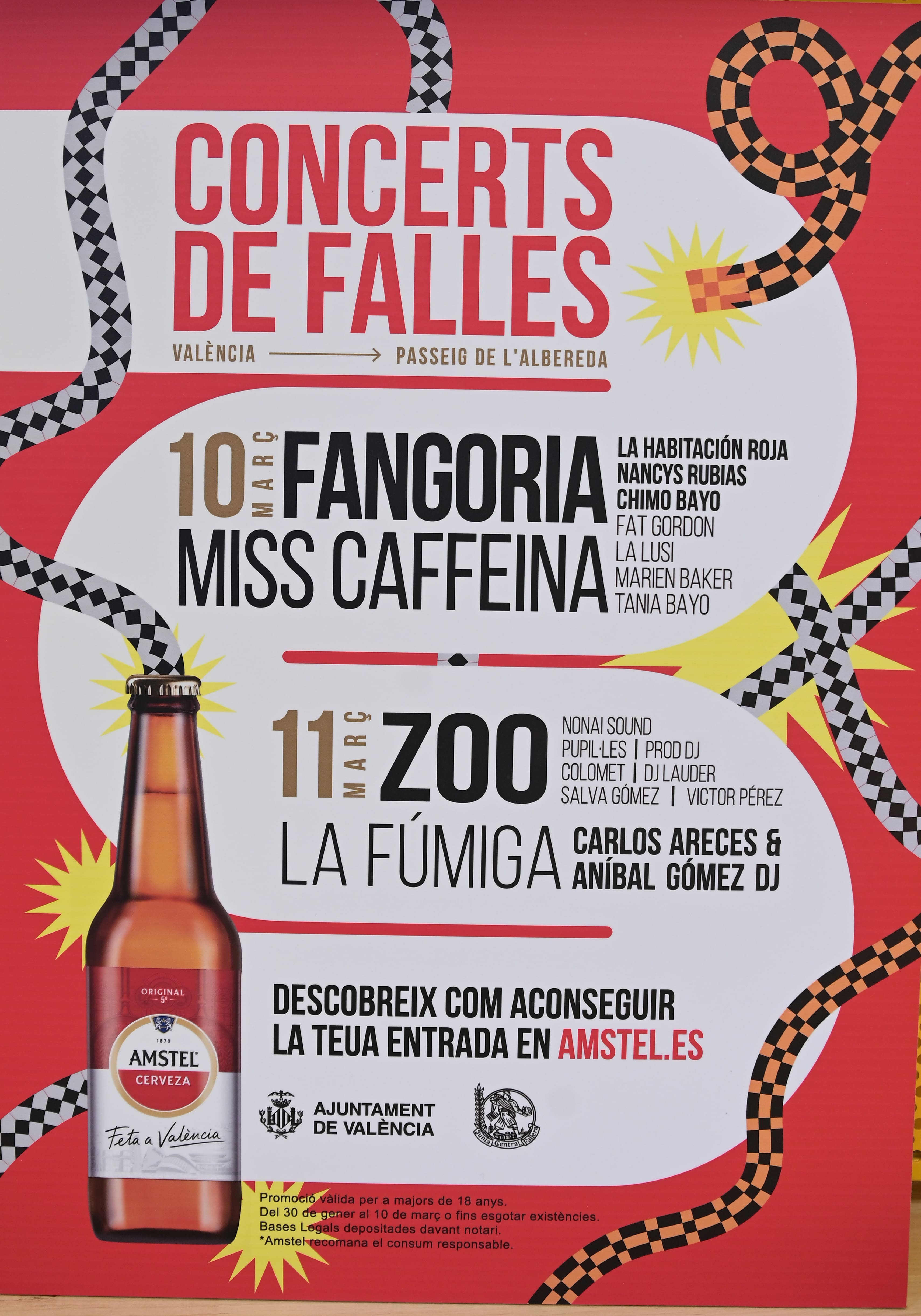 Así es el cartel de los conciertos de Fallas