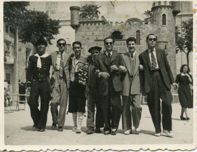 Fotografía de archivo del castillo del año 1950, facilitada por la Unión de Festejos