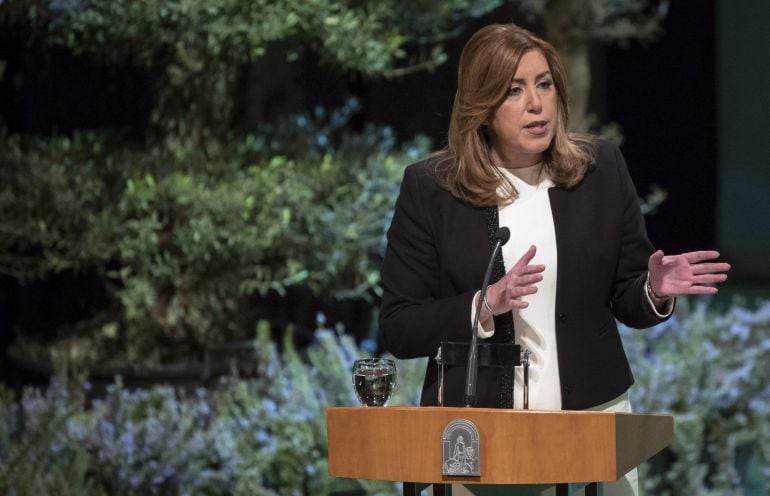 La presidenta andaluza, Susana Díaz, durante el acto de entrega de las Medallas de Andalucía