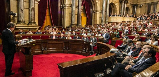 El ple del Parlament de Catalunya