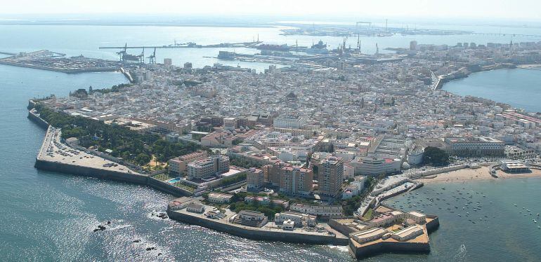 Imagen aérea de la ciudad de Cádiz