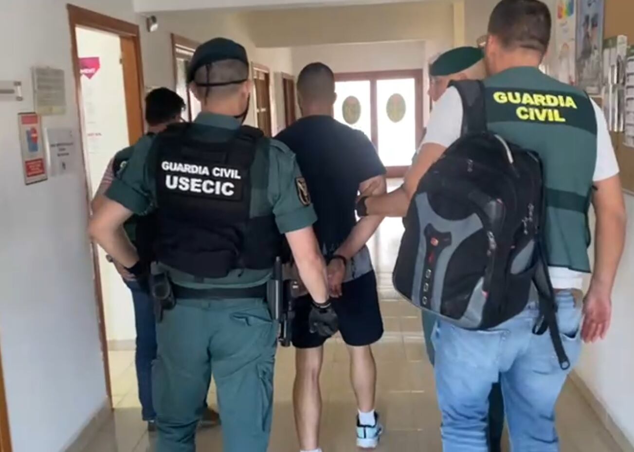 Un momento durante la detención