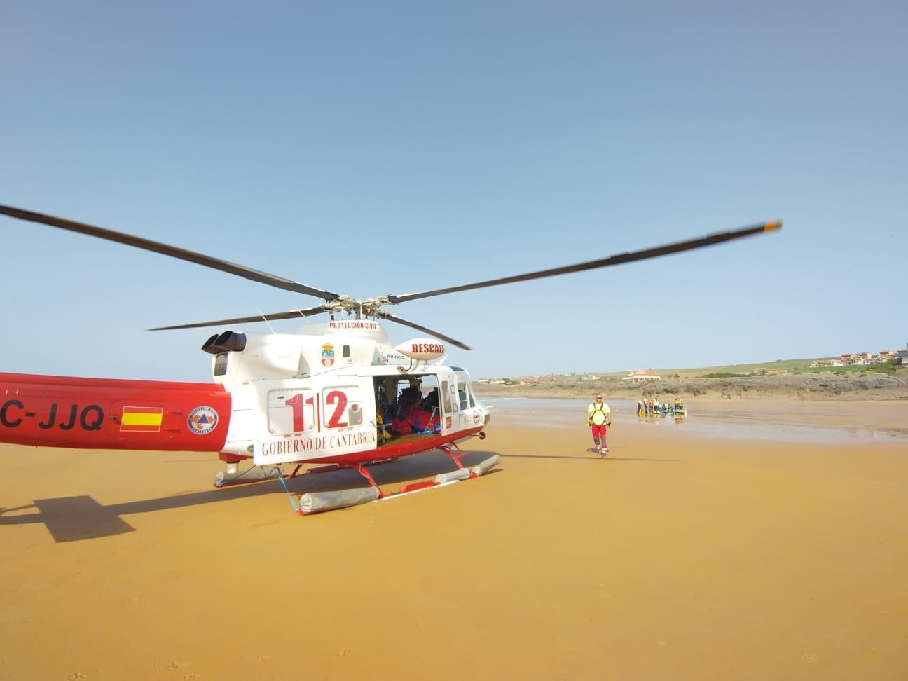 Helicóptero del 112 en Cuberris