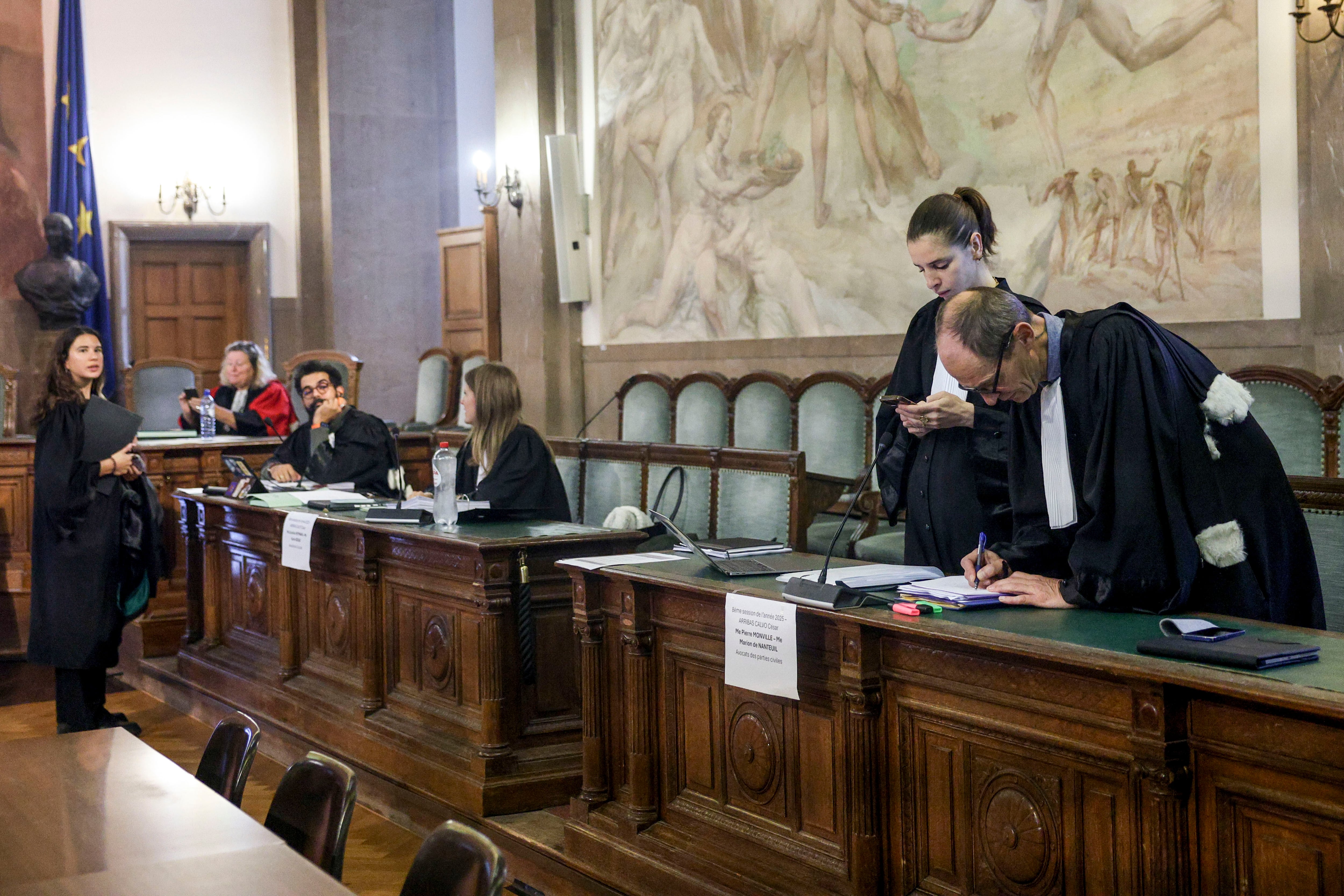 Vista del juicio en Bruselas por el apuñalamiento mortal de Teresa Rodríguez Llamazares, la enfermera vallisoletana de 23 años asesinada en Bruselas supuestamente por su expareja en 2022.