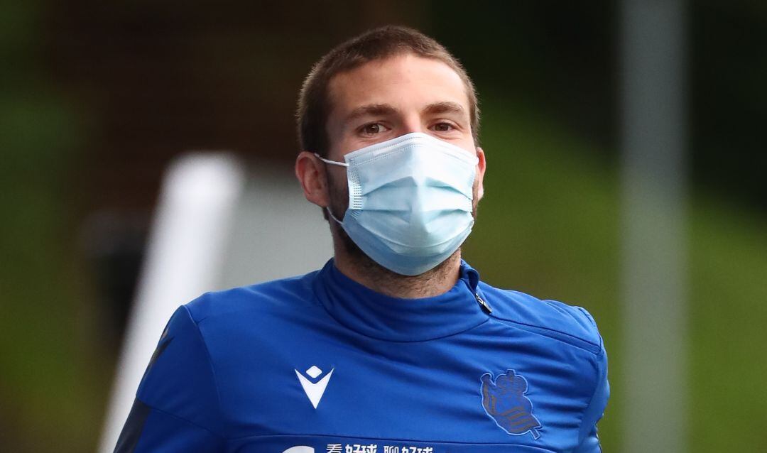 Illarramendi durante un entrenamiento con la Real