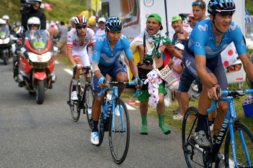 Nairo Quintana durante una de las subidas del Tour de Francia 2019.