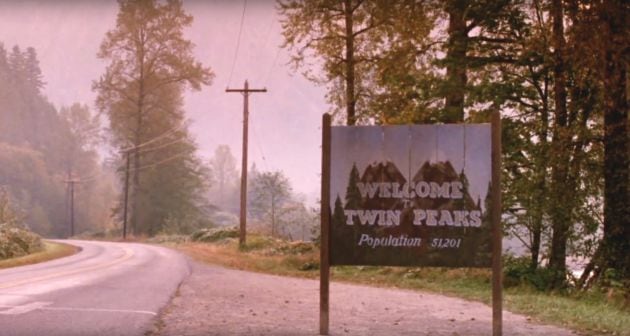 El icónico cartel de la llegada a &#039;Twin Peaks&#039;