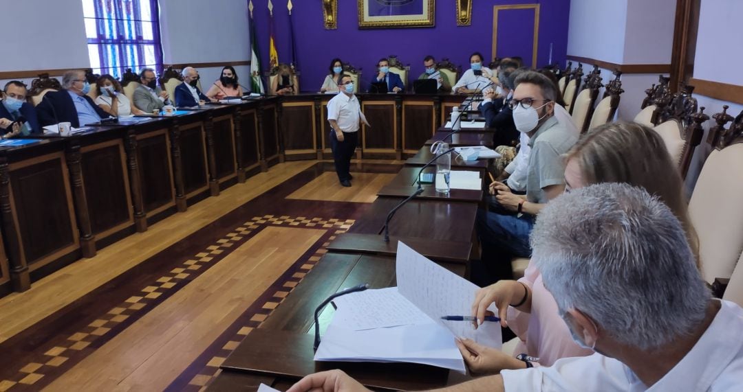 Concejales del Ayuntamiento de Jaén durante el pleno de esta mañana.