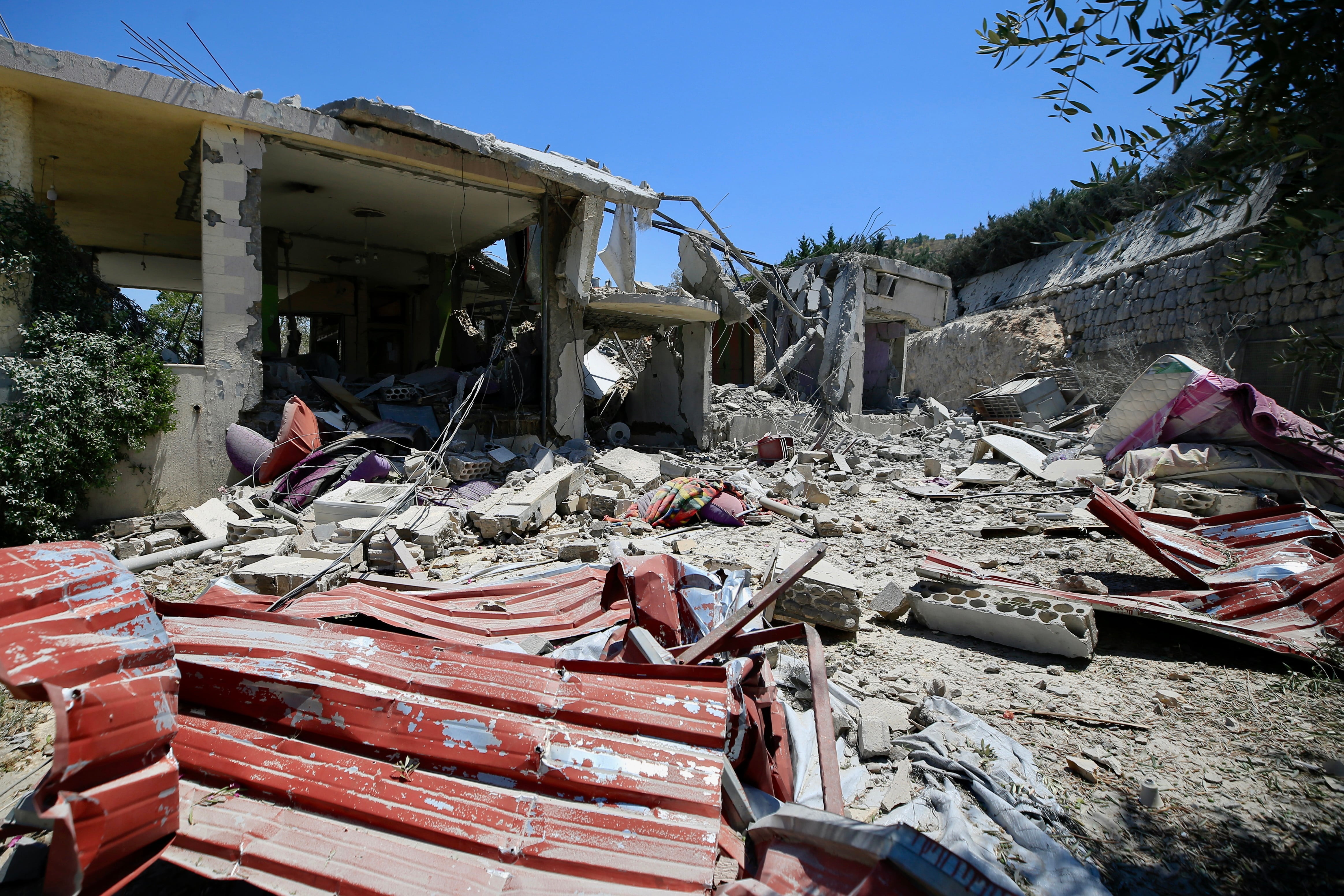 Restos de un edificio tras una ataque israelí en el Líbano.