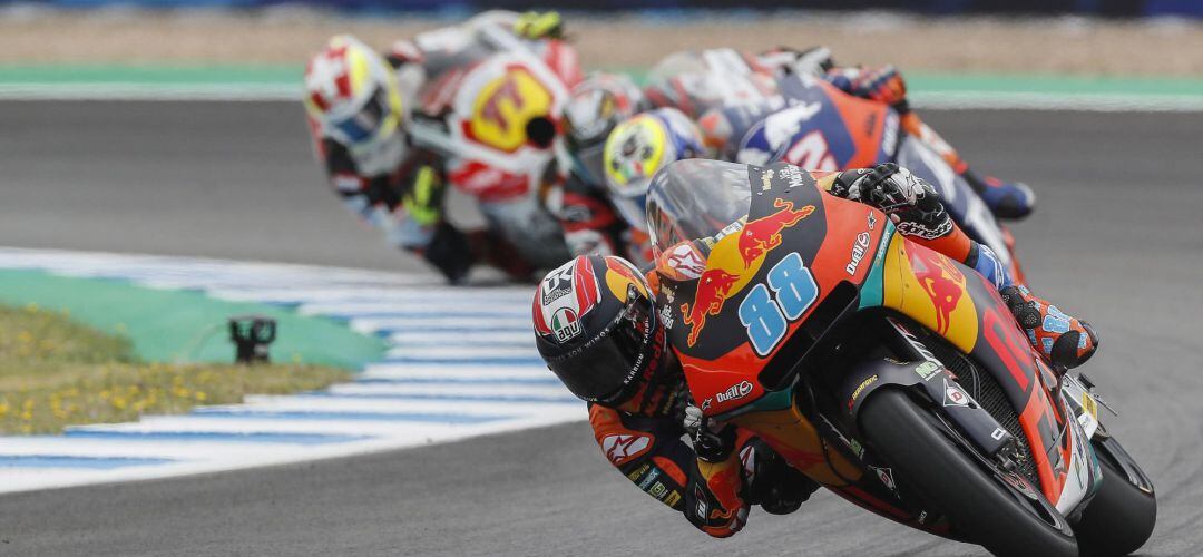 El piloto de Sanse no pudo hacer un buen papel en el GP de Jerez después de su caída